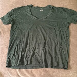 Aerie 100% Cotton Green Crew Neck Tee
